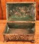 Antique Ornate Metal Box With Floral Design Metalware photo 2