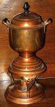 Antique Magnificent Manning Bowman & Co.  Handworked Copper,  Brass & Wood Samovar Metalware photo 2