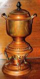 Antique Magnificent Manning Bowman & Co.  Handworked Copper,  Brass & Wood Samovar Metalware photo 4