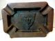Antique Bronze Ashtray With Indian Head In Arrowhead Motif Metal Smoke Set Piece Metalware photo 11