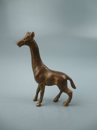 Old Or Antique Miniature Vienna Bronze Figurine Giraffe - Sculpture Austrian photo