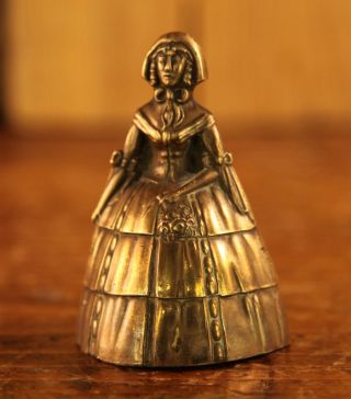 Antique Brass Bell Lady - Five Tired Crinoline Ballgown photo