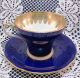 Aynsley – Blue Cup & Saucer,  Large Gold Trimmed & White Inside,  29 From England Cups & Saucers photo 5