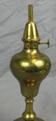 18th - 19th Century Heavy Brass Whale Oil Lamp Marked - Gardon? Metalware photo 3