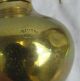 18th - 19th Century Heavy Brass Whale Oil Lamp Marked - Gardon? Metalware photo 8