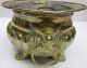 Old Antique Ornate Brass Lion ' S Head Handles Planter Oval Centerpiece Claw Feet Metalware photo 7