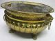 Old Antique Ornate Brass Lion ' S Head Handles Planter Oval Centerpiece Claw Feet Metalware photo 8