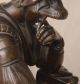 Fine Antique 19th Century Bronze Sculpture,  Lorenzo Di Medici After Michelangelo Metalware photo 4