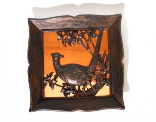 Vintage Coppercraft Guild Bird Wall Hanging Pheasant In Tree Usa photo