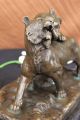 Signed Valton Bronze Lion Sculpture Figurine Animal Art Deco Statue Figure Large Metalware photo 6