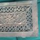 Vintage Very Old Copper Fancy Filigree Open Work Plaque Architecture Metalware photo 4