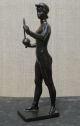 Russian Kasli Iron Figurine Woman Fencer.  Old And Rare Metalware photo 1
