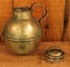 Circa 1850 ' S Antique Ornate Brass Flask Metalware photo 4