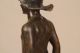 Signed Antique Bronze Figure Bust Statue Sculpture Of Boy,  Marble Base Metalware photo 8