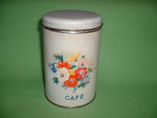 Antique French Floral Coffee Box / Canister : Cafe photo