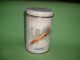 Antique French Floral Coffee Box / Canister : Cafe Metalware photo 1