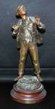 Is An Antique 19th Century French Metal Sculpture Of The Character Gavr Metalware photo 1