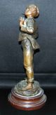 Is An Antique 19th Century French Metal Sculpture Of The Character Gavr Metalware photo 5