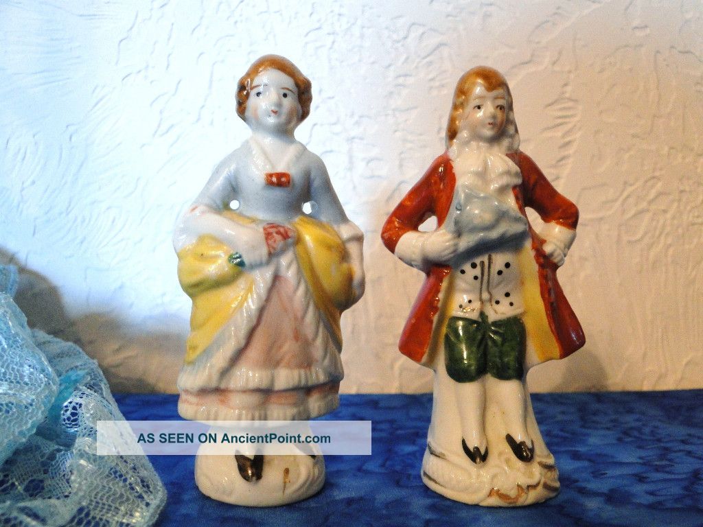 Pair Of Antique Figurines Made In Japan C368 & 365 - About 4 