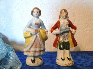 Pair Of Antique Figurines Made In Japan C368 & 365 - About 4 