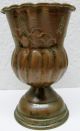 Great Antique Vintage Arts&crafts Copper Vase Reposse Hand Hammered Design Metalware photo 3