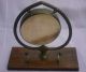 Victorian English Oak & Brass Gong Ace Of Spades Shape Metalware photo 2