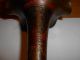Antique 18th Century Bronze Candlestick Holders - Intriguing Design Pattern Look Metalware photo 3