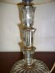 Pair Of Antique Clear Glass Stacking Flowers Boudoir Table Lamps & Shades Lamps photo 3
