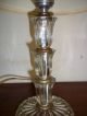 Pair Of Antique Clear Glass Stacking Flowers Boudoir Table Lamps & Shades Lamps photo 4