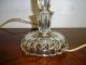 Pair Of Antique Clear Glass Stacking Flowers Boudoir Table Lamps & Shades Lamps photo 5