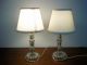 Pair Of Antique Clear Glass Stacking Flowers Boudoir Table Lamps & Shades Lamps photo 8