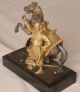 Fine Antique French Empire Gilt Bronze Equestrian Sculpture Statue Zouave C.  1860 Metalware photo 5