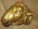 Pair Early Gilded Bronze Rams Head Sculptures 18th Century Metalware photo 10