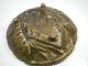 Antique Bronze Figural Footed Dish Spanish Maiden Metalware photo 3