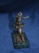 Pair Frederic Remington Replica Bronze Fine Art Desk Statues Green Marble Base Metalware photo 7