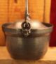 Circa 18th Century Antique French Kettle With Lid And Cherubs On Handle Metalware photo 1