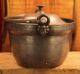 Circa 18th Century Antique French Kettle With Lid And Cherubs On Handle Metalware photo 2