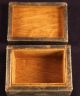 Antique Metal And Wood Box With Embossed Cat Decoration Metalware photo 1