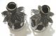 Brass Candle Holder With Crystal Dangles Marble Base Pair 7 