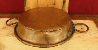 Vintage Copper Saute Pan Or Simmer Pot photo