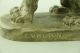 Antique Bronze Of A Sitting Lion By Charles Valton France 1910 Metalware photo 8