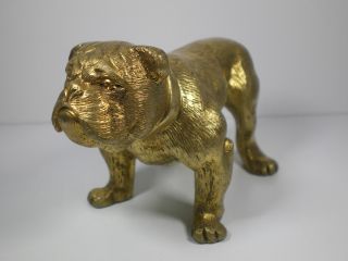 Antique Figural Bronze Bulldog Figurine/paperweight photo