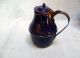 Vintage French Enamel Dark Blue Shabby Small Water Jar / Pitcher / Pot Metalware photo 1