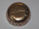 Antique/vintage Brass Bowl - Decorated Red Enamel - 2 3/4 