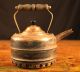 Antique Copper Kettle With A Wooden Handle Metalware photo 1