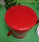 Old French Enamel Coffee Pot In Red Color Metalware photo 1
