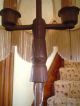Antique Iron Deco Victorian Candelabra Style 2 Socket Floor Lamp Lamps photo 3