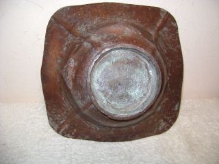 Vintage Iranian Hand Made Hammered Heavy Copper Bowl photo