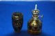 Oil Lamp Glass Small Multi Colored Vintage Never Burned Lamps photo 3