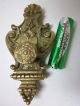 Antique Victorian Ornate Pediment Ornament Architectural Vintage Brass 1800s Metalware photo 1